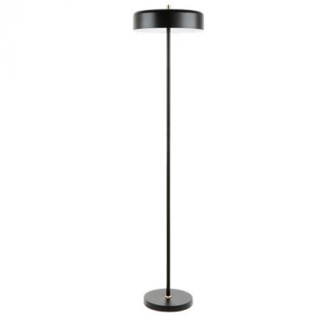 Brightstar SL434 BLACK Metal Standing Lamp Matt Black and Sand Gold with White Inner