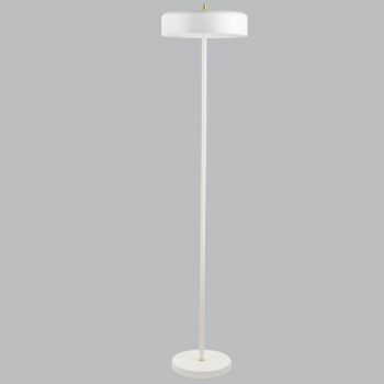 Brightstar SL435 WHITE Metal Standing Lamp Matt White and Sand Gold with White Inner
