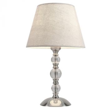 Brightstar TL012 SATIN Satin Chrome and Crystal Table Lamp Satin Chrome