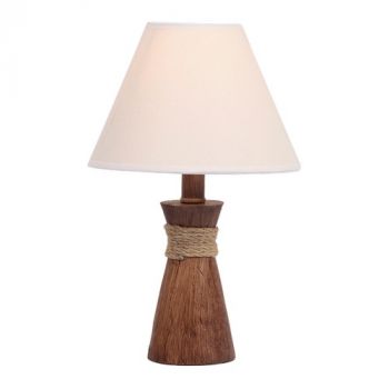 Brightstar TL084 WOOD Resin Table Lamp with Hessian Shade