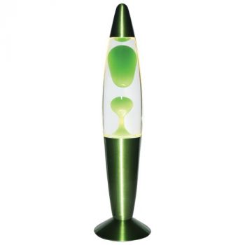 Brightstar TL110 GREEN & CLEAR Lava Lamp with Satin Green Base Green and Clear