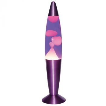 Brightstar TL112 PURPLE Lava Lamp with Satin Purple Base White and Purple