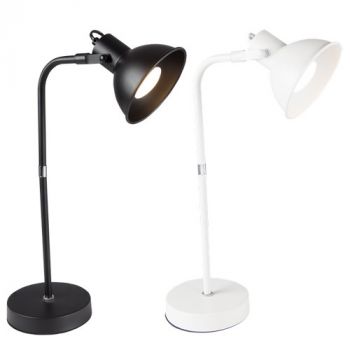 Brightstar TL185 BK, TL185 WH LED Metal Desk Lamp with Rotatable Head (Multiple Colours/Finishes)