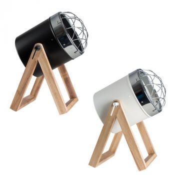 Brightstar TL195 BLACK, TL195 WHITE Polished Chrome Metal and Wood Desk Lamp (Multiple Colours/Finishes)