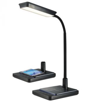 Brightstar TL627 BLACK, TL627 WHITE QI Wireless Mobile Charger LED Desk Lamp with Touch Sensor Switch 3 Colour Temperatures and Dimmer Switch (Multiple Colours/Finishes)