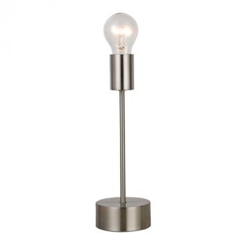 BrightStar TL635 SATIN Metal Table Lamp - 1 x 40W ES (Not Included) Satin