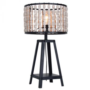 Brightstar TL650 BEAD Metal and Wood Bead Table Lamp