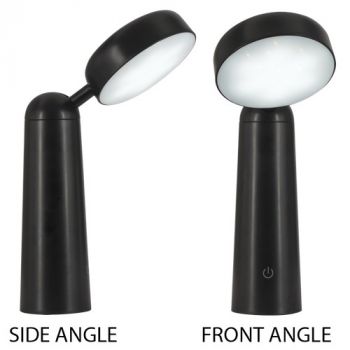 Brightstar TL658 BLACK 4W Rechargeable Mini LED Table Lamp with Touch Control Switch and TypeC USB Charging Cable Black