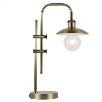 Brightstar TL673 ANTIQUE Metal Table Lamp Antique Brass