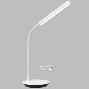 Brightstar TL685 WHITE 4W Rechargeable LED Table Lamp with Flexible Arm, Touch Control and Type C USB Cable White