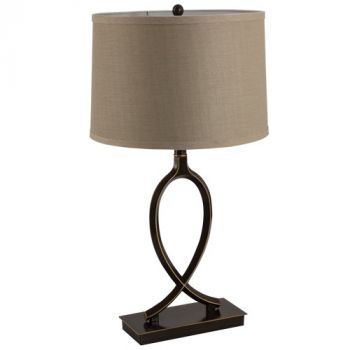 Brightstar TL822 BK/GOLD Black Gold Aluminium with Hessian Shade
