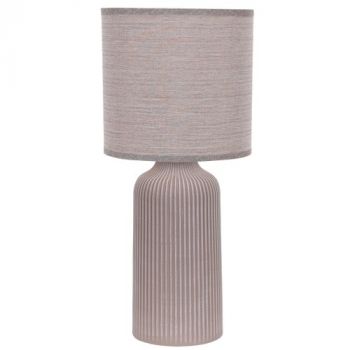 Brightstar TL837 BROWN Ceramic Base with Cream Fabric Shade Brown