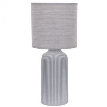 Brightstar TL838 GREY Ceramic Base with Cream Fabric Shade Grey