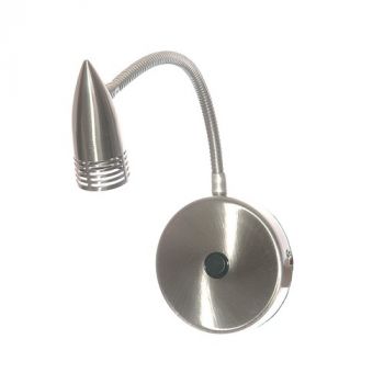 Brightstar WB006 Satin Chrome Satin Chrome Wall Fitting with Switch and Flexible Arm