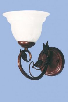 Brightstar WYN-WB069/1 AN/BR Metal Wall Light With Alabaster Glass Antique Bronze