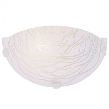 Brightstar WB1299/1 WHITE Patterned Glass with White Clips