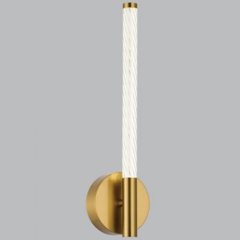 Brightstar WB225/1 GOLD 8W LED 4000K Metal Wall Light 400mm IP44 Gold