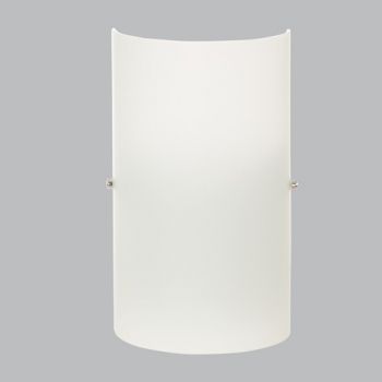 Brightstar WYN-WB271 WHITE Metal and Glass Wall Bracket with Polished Chrome Clips