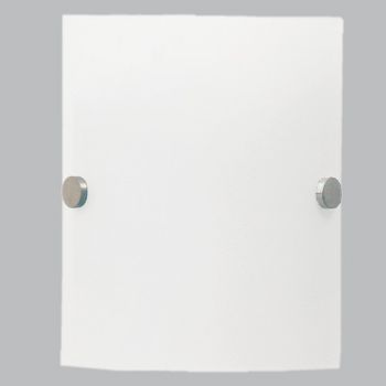 Brightstar WB3356 CHROME Frosted Glass with Chrome Clips