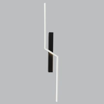 Brightstar WB410 BLACK/WHITE Metal 14W LED Wall Light with Acrylic Diffuser Black and White