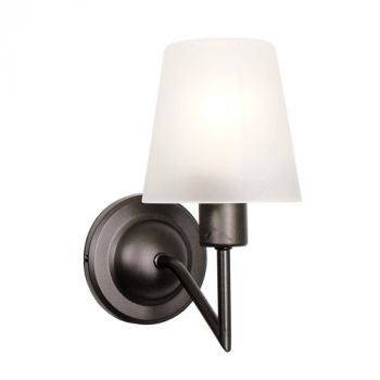 Brightstar WB454/1 CHARCOAL Metal Wall Bracket with Frosted Glass