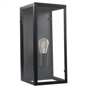 Brightstar WB712 BLACK Metal Wall Bracket with Clear Glass