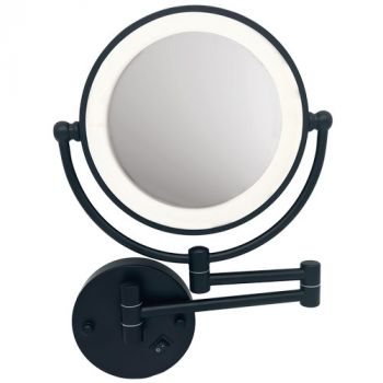 Brightstar WB801 BLACK 8" LED Mirror Light With Magnify and On/Off Switch, IP44 Black