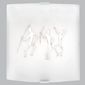 Brightstar WB9003 GLASS Glass Wall Bracket with Satin Chrome Clips