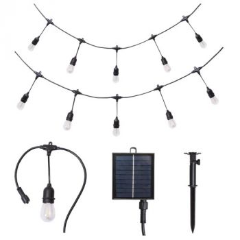 Brightstar WSC009 SOLAR 10 x 2W E27 LED Solar Outdoor String Lights IP65