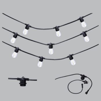 Brightstar WSC011 CLEAR Outdoor String Lights,IP65 with Built in Connectors to allow for additional sets to be joined