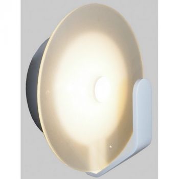 BuyLighting JW505Www POM LED wall light with a frosted glass reflector White