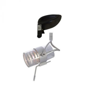 BuyLighting S515sS LIMA spot head with Clear Glass Spotlight Silver Grey (SS3 Surface Transformer) (Multiple Base Plates)