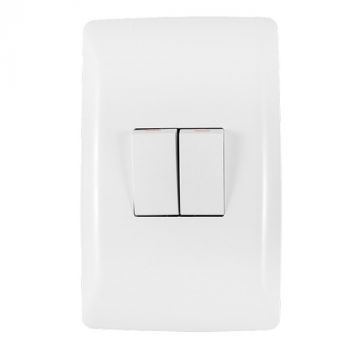 Crabtree 10023/601 Diamond 2 Lever 2 Way Switch on 2x4 Yoke with Coverplate