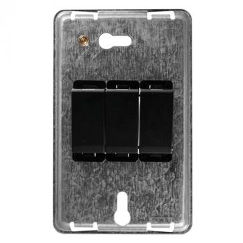 Crabtree 10031/008 Diamond 3 Lever 1 Way Switch on 2x4 Yoke