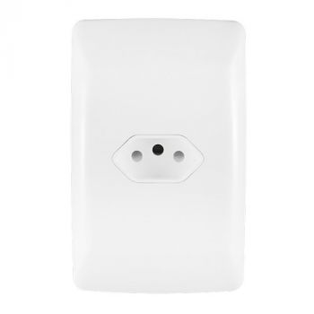 Crabtree 10051/6 Diamond Single Slimline Socket 164-2 Unswitched on 2x4 Yoke with Coverplate