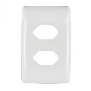 Crabtree 10052/601 Diamond Double Slimline Unswitched Socket Coverplate