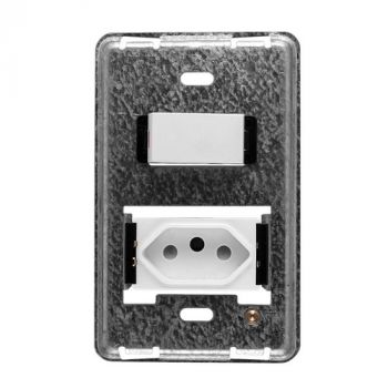 Crabtree 10053/001 Diamond Single Slimline Socket 164-2 Switched on 2x4 Yoke