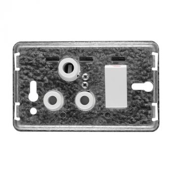 Crabtree 10060/001 Diamond Single STD Socket 164-1 Switched on 4x2 Yoke