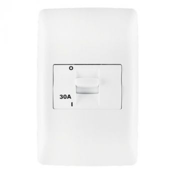 Crabtree 10230/601 Diamond Double-Pole 30A Isolator on 2x4 Yoke with Coverplate