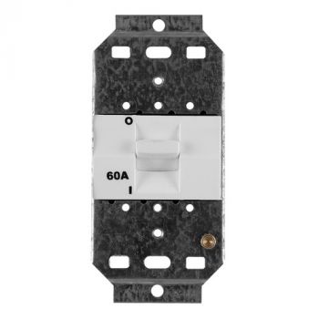 Crabtree 10260/001 Diamond Double-Pole 60A Isolator on 2x4 Yoke