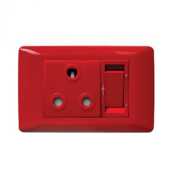 Crabtree 10303/323D Diamond Single Dedicated with Red Double Pole Switch