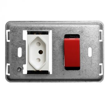 Crabtree 10311/113N Diamond Single Slimline 164-2 with Red Single Pole Switch