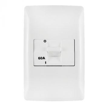 Crabtree 10360/601 Diamond Triple-Pole 60A Isolator on 2x4 Yoke with Coverplate