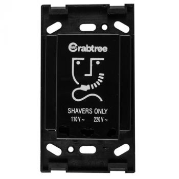 Crabtree 10400/008 Diamond Shaver Socket 230V/110V on 2x4 Yoke
