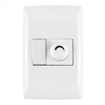 Crabtree 10502/601 Diamond 1/2 Lever 500W LED Dimmer complete with Coverplate