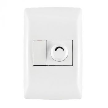 Crabtree 10602/601 Diamond 2 Lever 600W Rotary Dimmer Switch on 2x4 Yoke with Coverplate