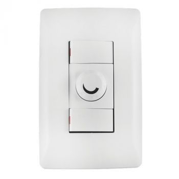 Crabtree 10603/601 Diamond 3 Lever 600W Rotary Dimmer Switch on 2x4 Yoke with Coverplate