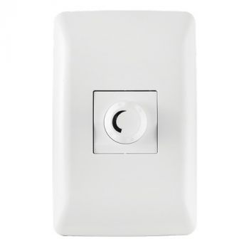 Crabtree 10801/601 Diamond 1 Lever 800W Rotary Dimmer Switch on 2x4 Yoke with Coverplate