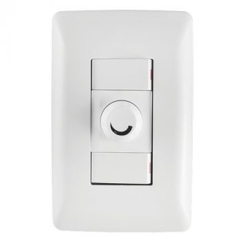 Crabtree 10803/601 Diamond 3 Lever 800W Rotary Dimmer Switch on Yoke with Coverplate