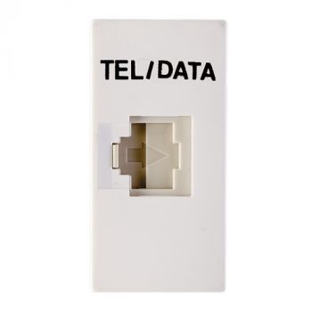 Crabtree 11815/001 Diamond Tel (RJ45 Cat6) Econo Shuttered Ducting Module with TEL/Data Marking